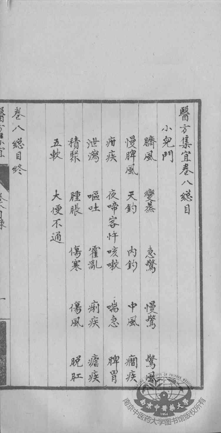 医方集宜  卷8